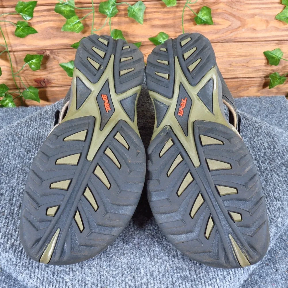 Teva Omnium Men Mens Closed Toe Sport Sandals Size 12 Hiking Water Olive Brown